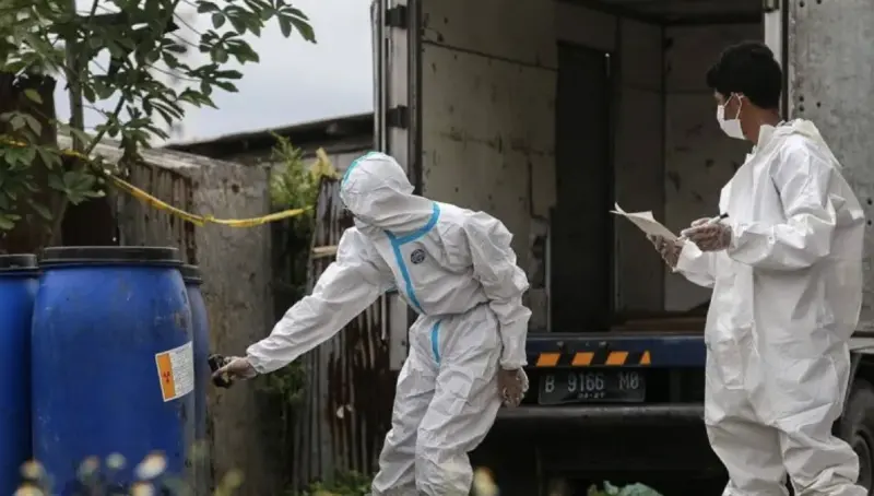 ▲印尼萬丹省現代芝坎德工業園被指是銫-137污染源頭，影響多國進出口貨物。（圖／翻攝自Antara News）