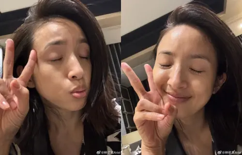 ▲林依晨秀出無濾鏡素顏照，超好狀態引大讚。（圖／微博@林依晨Ariel）