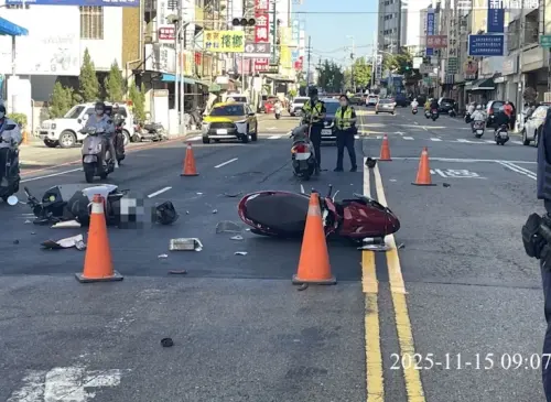 三車撞成一團！台中63歲婦逆向騎車害2人受傷　自己則重傷還耳漏
