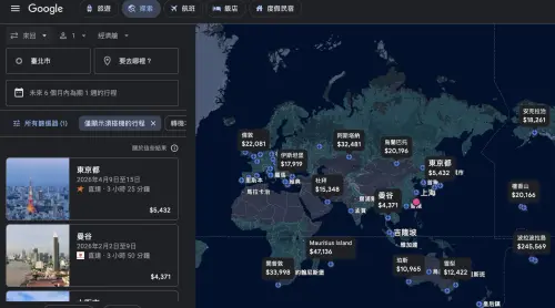 ▲Google旗下的Google Flights，也有類似此邏輯的功能。（圖／翻攝Google  Flights ,www.google.com/travel/flights）