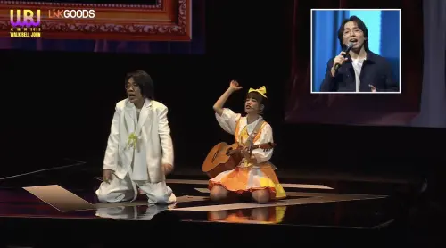 ▲德礎（右上）模仿錫蘭說話，製造許多笑點。（圖／走鐘獎頒獎典禮 Walk Bell John Awards YT）