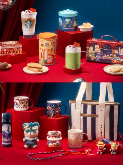 ▲星巴克「緣定威尼斯」面具小熊新品、鐵盒餅乾開賣了。（圖／星巴克www.starbucks.com.tw）