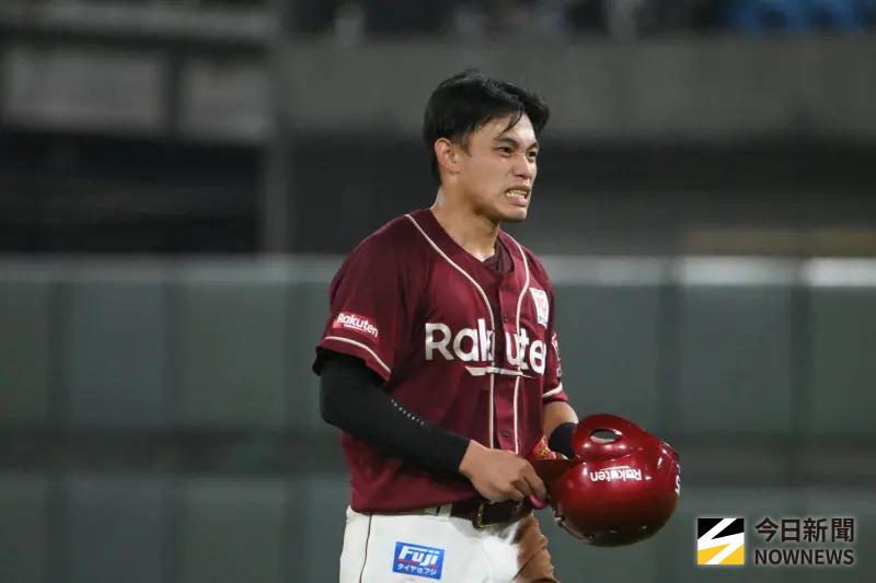 ▲東北樂天金鷲陽柏翔目前以日職聯隊身份在台灣參與冬季聯盟。（圖／記者林柏年攝,2025.11.08）