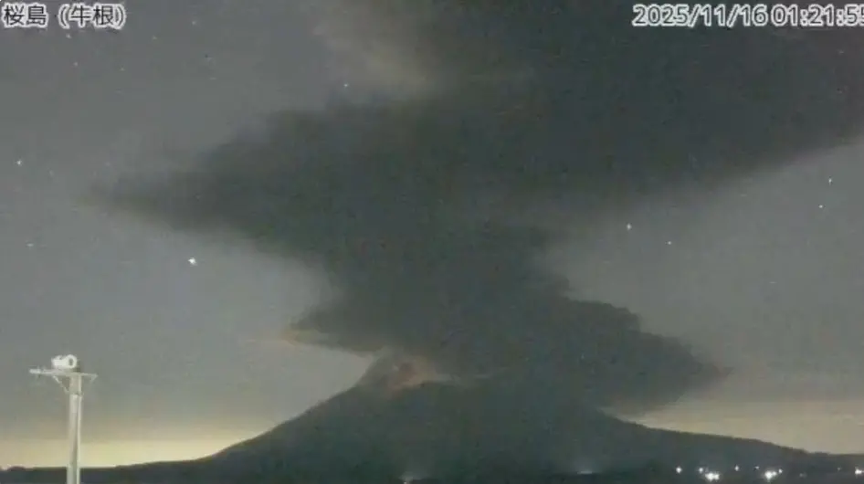 日本旅遊注意！鹿兒島櫻島火山再爆發 47架航班受阻