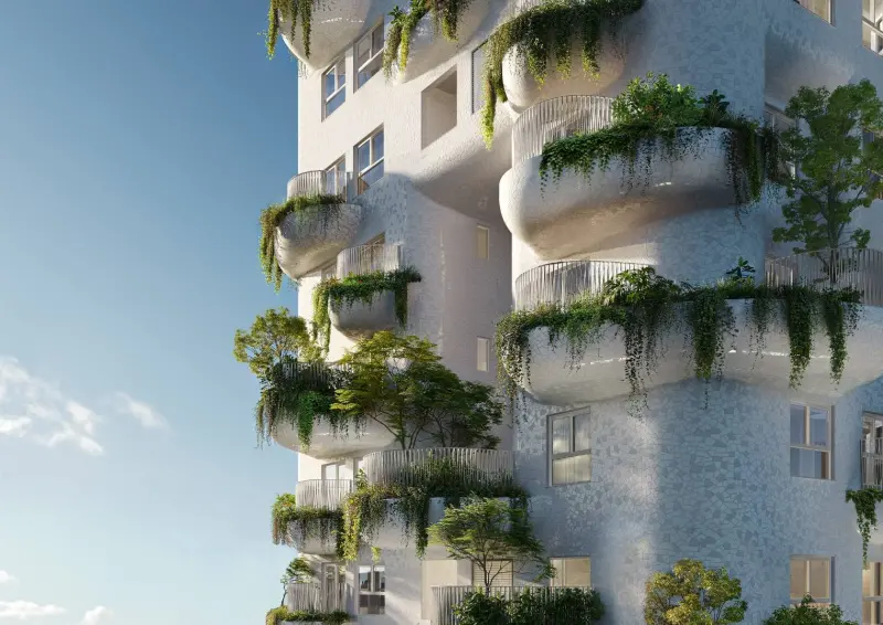 ▲《嶼76 The Island》外觀透過層層錯落的陽台與綠化平台，將戶外空間融入居住日.（圖／業者提供）(251.14 kb)