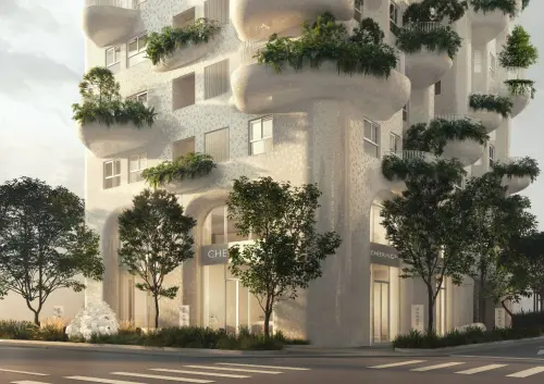 ▲誠邑築建設率先打出「國際牌」，攜手荷蘭知名建築事務所MVRDV推出全新地標。（圖／業者提供）