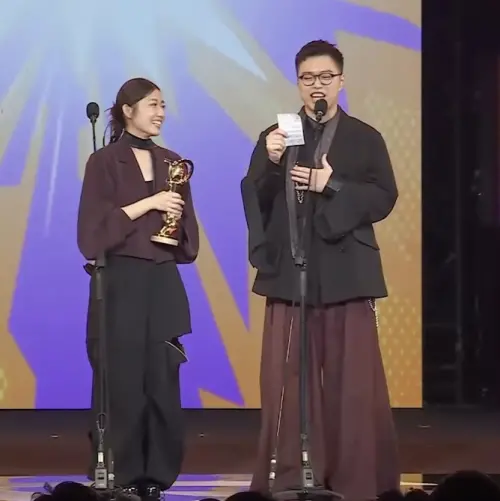 ▲網紅High咖（左）成功奪下走鐘獎最佳音樂短影片獎。（圖／翻攝自IG children0704）