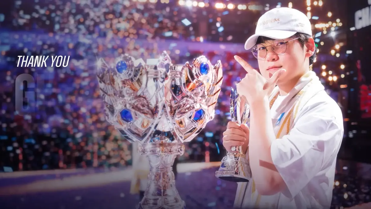 ▲T1下路ADC選手「Gumayusi」李珉炯才剛在決賽拿下FMVP，卻在今（17）日被宣布離開T1。（圖／Youtube@T1）