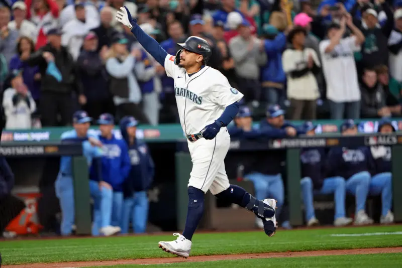 ▲根據《ESPN》記者帕桑（Jeff Passan）報導，MLB西雅圖水手已5年9250萬美元（約合新台幣28億）續留一壘手奈勒（Josh Naylor）（圖／美聯社／達志影像）