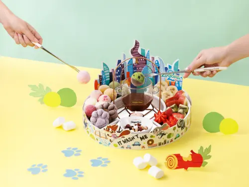 ▲哈根達斯推出動物方城市冰淇淋火鍋，限定「超萌萌爪冰」增添視覺驚喜。（圖／哈根達斯提供）