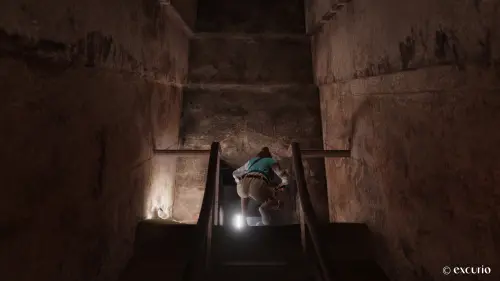 ▲親自穿越4500年的「古夫金字塔」探險。（圖／奇美博物館chimeimuseum.org）