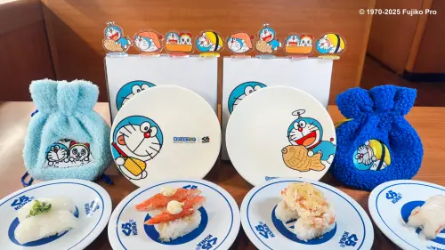 藏壽司哆啦A夢不只扭蛋！加碼滿額贈：壓克力立牌、圓盤及束口袋
