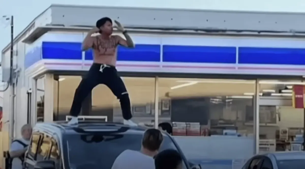 網紅半裸在日本富士山腳車頂跳舞！日媒批評：泰國之恥