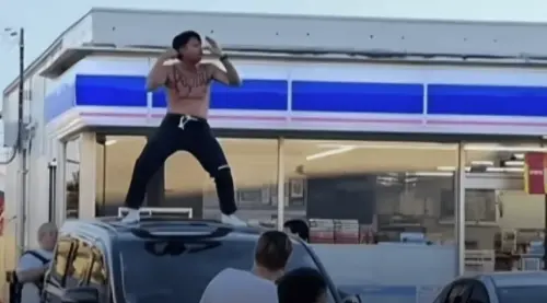 網紅半裸在日本富士山腳車頂跳舞！日媒批評：泰國之恥
