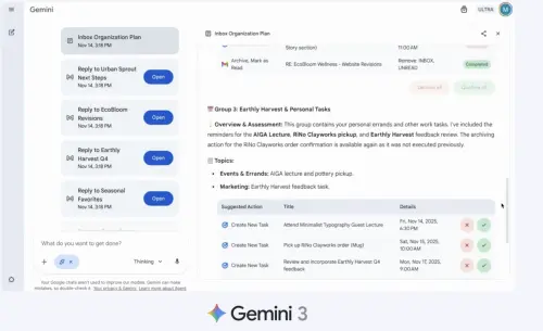 ▲Gemini 3不只會陪聊，還能真正動手辦事，能處理多步驟任務。（圖／翻攝官網）