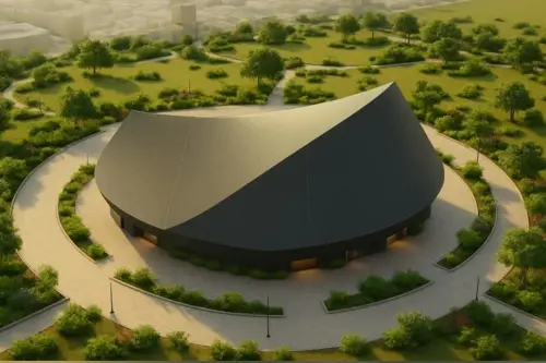 貝殼還是葉子？台中超巨蛋模擬圖曝光　盧秀燕：不會是傳統蛋型
