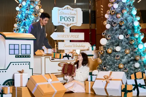 ▲象徵心意與祝福的幸福郵筒及滿載禮物的耶誕禮物列車穿梭其中，彷彿趕著為民眾送上暖暖節慶賀禮。（圖／業者提供）