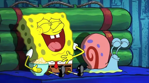 ▲海綿寶寶在深海中會被光線吸收，因此呈現出黑色。（圖／摘自卡通《海綿寶寶》片段）