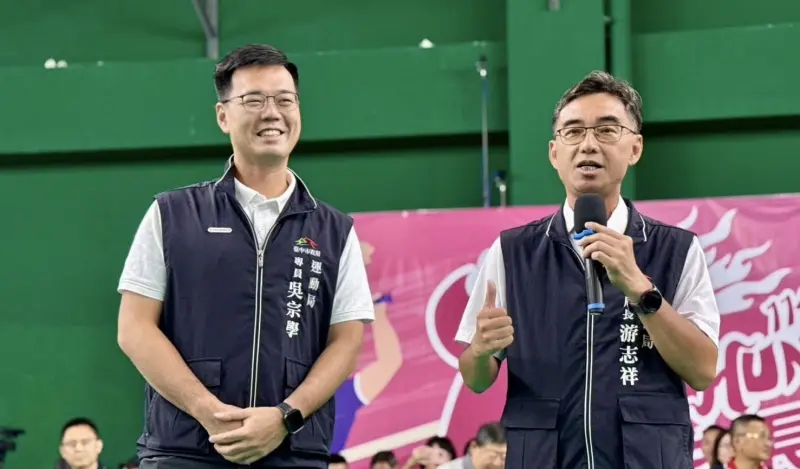 ▲台中市運動局專員吳宗學有意參選市議員，近來頻頻在公開場合亮相，引起公器私用的質疑。（圖／翻攝吳宗學臉書，2025.11.20）