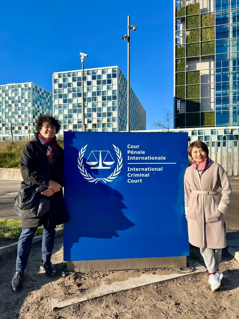 ▲沈伯洋、范雲代表民進黨出席國際自由聯盟執委會。（圖／民進黨提供）