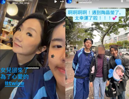 ▲陶晶瑩帶女兒追星。（圖／翻攝自陶晶瑩IG@momoleelee）