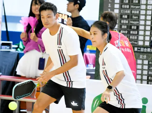 ▲《星動盃－明星匹克球公益賽》賽事陣容星光熠熠，包括曾國城、賈永婕、利菁、李明依、卓君澤、任容萱、錦榮、艾力克斯、是元介等18組明星組隊參賽。（圖／記者林柏年攝影）