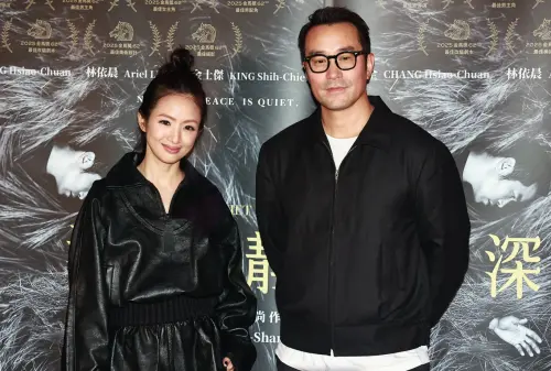 ▲張孝全（右）與林依晨（左）仍然出席《深度安靜》慶功宴，表示片子明年上映，希望被更多觀眾看見。（圖／記者葉政勳攝）