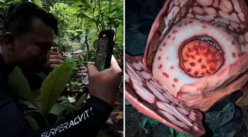 印尼科學家苦尋13年！終於找到稀有大王花　激動抱頭痛哭