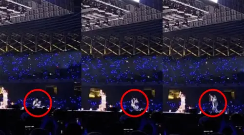 ▲多賢被拍到聽子瑜唸信時，忍不住衝去抽衛生紙擦淚。（圖／讀者提供）