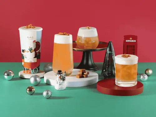 ▲先喝道推出冬季限定「太妃厚奶霜系列」新品，11月27日首賣當天買一送一。（圖／先喝道taotaotea.com.tw）