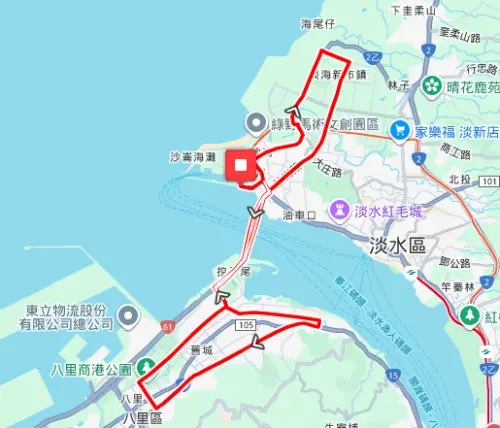 ▲淡江大橋自行車活動淡江大橋逍遙遊路線圖(總長約20K）。（圖／翻攝報名筆記）