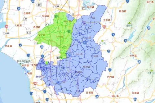 ▲台南市12月2日停水39小時主要範圍。（圖／台灣自來水公司water.gov.tw）