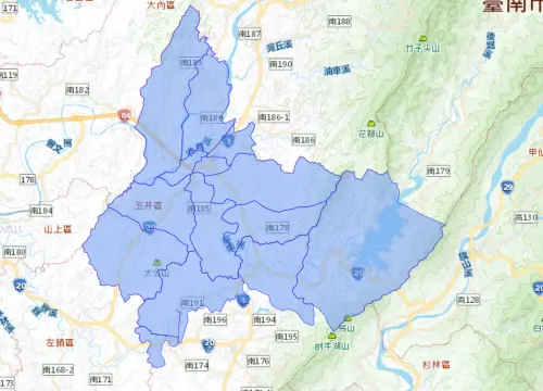 ▲台南市12月2日停水玉井區、南化區影響範圍。（圖／台灣自來水公司water.gov.tw）