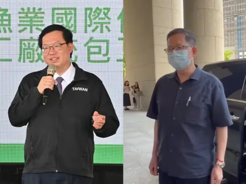 ▲前桃園市長鄭文燦疑似涉貪500萬遭起訴求刑12年，每次出庭，身形都會比前一次更瘦一點。（圖／左擷取自鄭文燦臉書、右翻攝畫面）