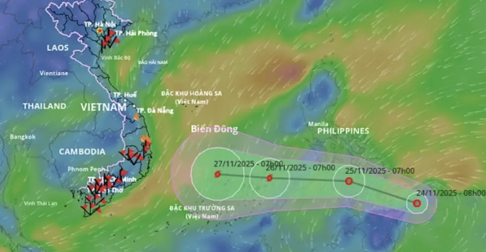 天琴颱風逼近越南！中部連淹三個月大水