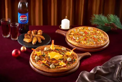 ▲必勝客大披薩買一送一！副食也買一送一。（圖／必勝客pizzahut.com.tw）