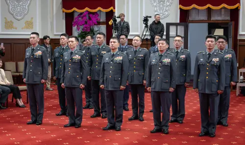 ▲賴清德上午主持將官晉任授階典禮。（圖／總統府提供）