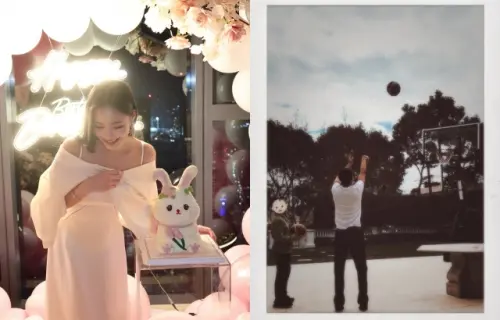 ▲Lily（左）上傳18歲慶生照，竟出現一張高壯男背影照（如右圖）。（圖／Lily IG@lilyhsuuuu）