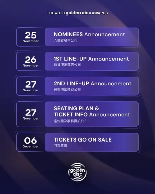 ▲金唱片入圍名單、搶票資訊行程全公開。（圖／SuperDome 超級圓頂）
