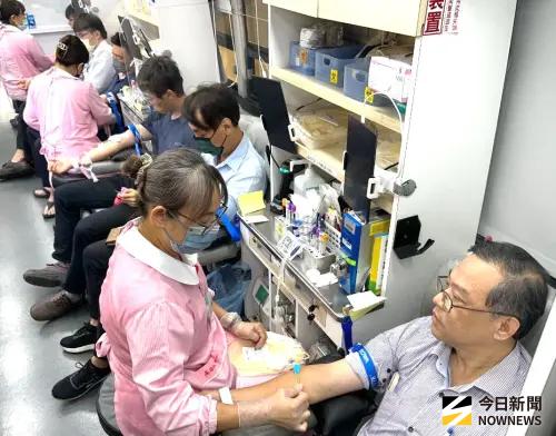 ▲台灣中油公司煉製事業部大林煉油廠舉辦公益捐血活動。(圖／記者黃守作攝，2025.11.25)