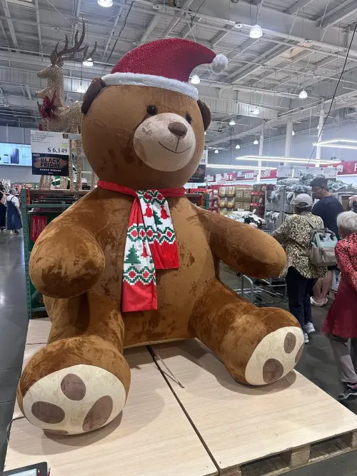 ▲有民眾看中好市多「8呎充氣熊裝飾」，近日剛好正逢黑五購物節期間狂砍2千多元，讓她當下決定入手。（圖／Costco好市多 商品經驗老實說）