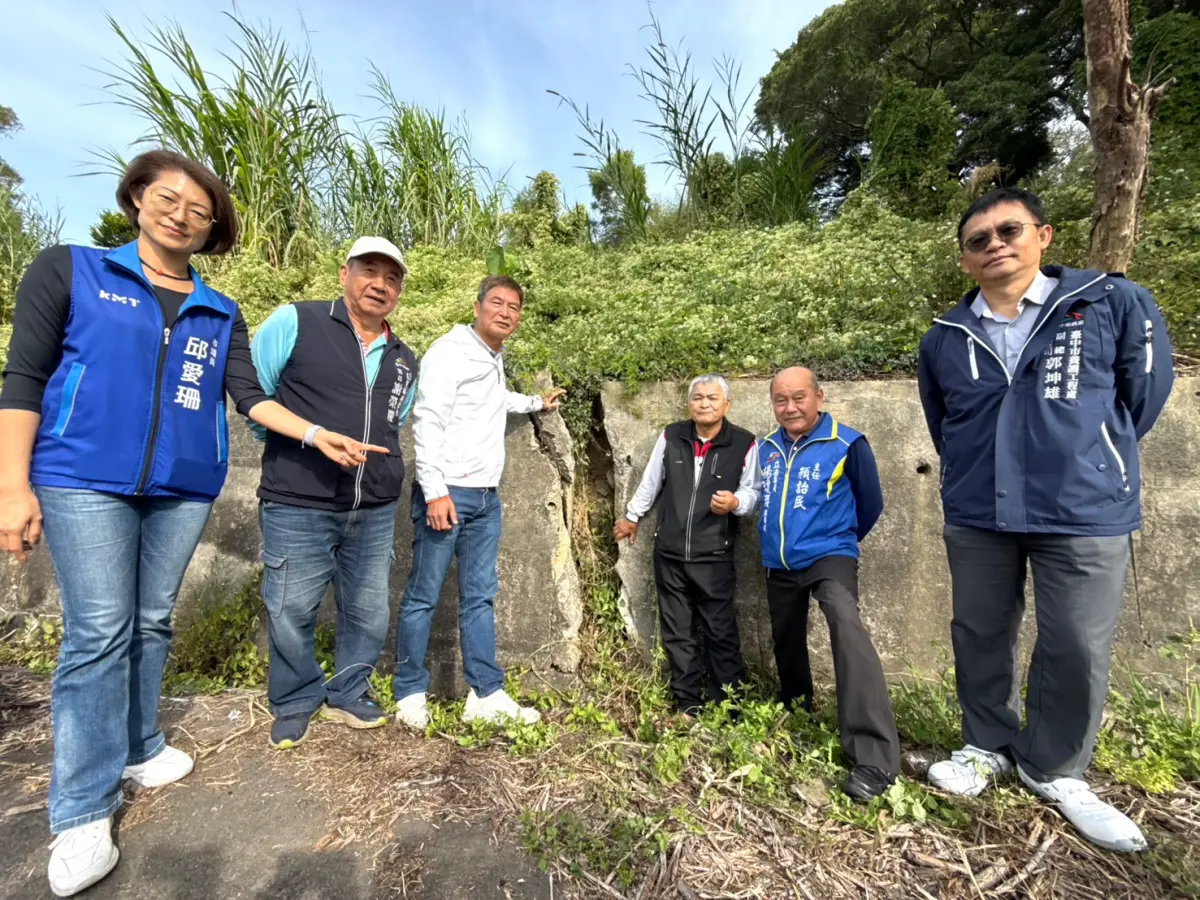 后里廣益巷擋土牆崩危待修 地方促汛期前修復