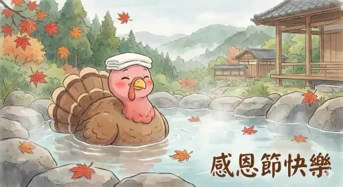 ▲2025年感恩節賀卡圖片，手機上長按照片可另存，或照片上按滑鼠右鍵另存圖片。（圖／Gemini AI生成）