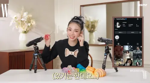 ▲aespa Karina自爆在美國被要IG！搭訕過程全曝光　尷尬喊：好害羞。（圖／YouTube@wkorea）