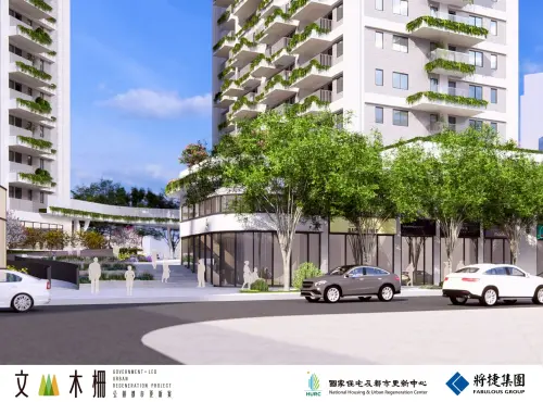 ▲建築立面採跳層綠化設計，讓建築宛如一座「垂直花園」；自地面開放空間一路延伸至屋頂花園。（圖／國家住都中心提供hurc.org.tw）