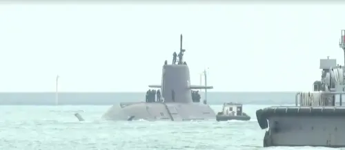 ▲國造潛艦「海鯤號」11月27進行第四次海試。（圖／翻攝畫面）