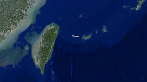 ▲與那國島距離宜蘭只有110公里，若台海發生軍事衝突，與那國島的位置預料將發揮關鍵作用。（圖／翻攝自Google地球）