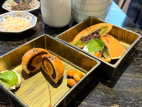 ▲橋山壽喜燒的餐後甜點總是給人驚喜。（圖／記者蕭涵云攝）