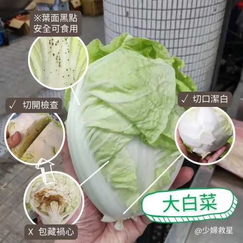 ▲大白菜挑選四原則。（圖／翻攝自廖炯程臉書粉專）
