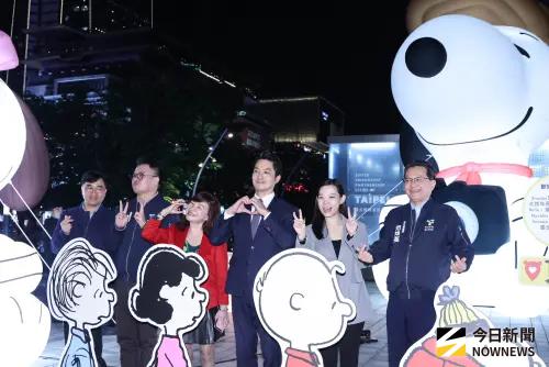 史努比家族台北街頭現身！蔣萬安宣布台北冬季三大活動啟動
